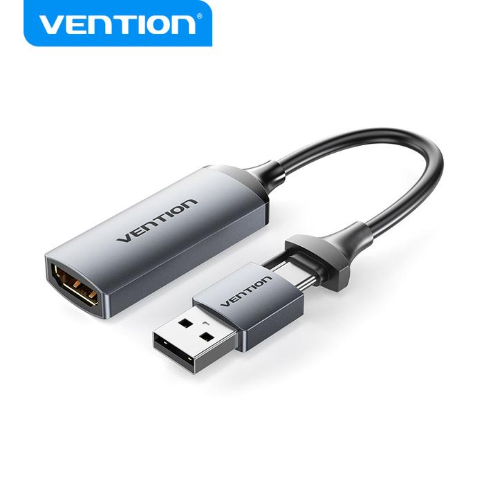 Gambar VENTION Video Capture Card USB to HDMI Game Record Streaming Live - ACW Grey dari Vention Mangga Dua undefined Tokopedia
