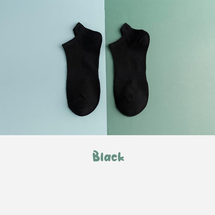 Gambar Kaos Kaki Pendek Pria Ukuran Besar Back Heel Mesh Ankle Socks JCKK109 - black dari JaneFashion_NEW undefined Tokopedia