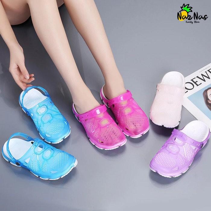 Gambar Sandal Crocs Sandal Wanita Karet Jelly Transparan - PURPLE, 40 dari NazNas Family Store undefined Tokopedia