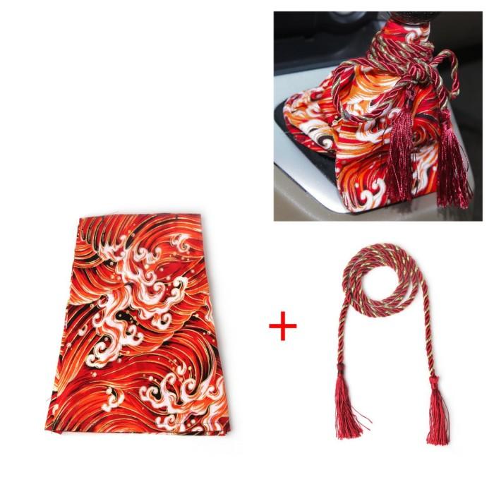 Gambar Kain Cover Tali JDM Jepang Kenop Tuas Gigi Persneling Mobil - Merah dari Autoku undefined Tokopedia