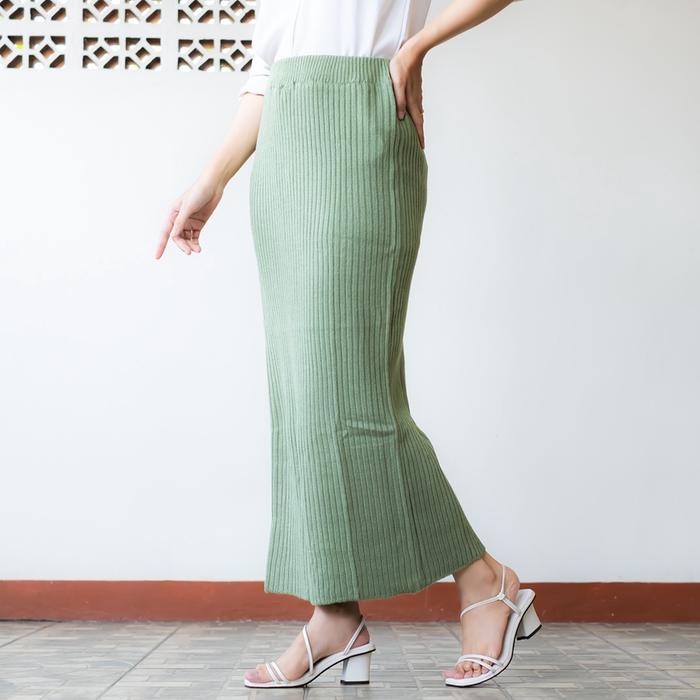 Gambar Rok Knit Rajut Bangkok Bawahan Rok Span Premium Rok Flare Import - SAGE dari firamile undefined Tokopedia