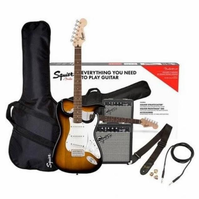 Gambar Squier Sonic Stratocaster Guitar Pack w/Gigbag & Squier Frontman 10G - BLACK dari GitarPlus undefined 2 Tokopedia