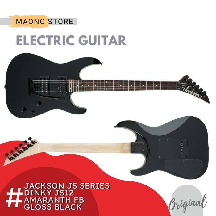 Gambar Jackson JS Series Dinky JS12 Electric Guitar, Amaranth FB - GLOSS BLACK dari GitarPlus undefined Tokopedia