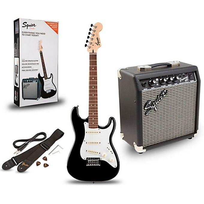 Gambar Squier Sonic Stratocaster Guitar Pack w/Gigbag & Squier Frontman 10G - BLACK dari GitarPlus undefined Tokopedia