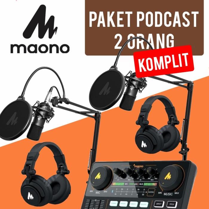 Gambar PAKET PODCAST KOMPLIT 2 ORANG MAONO AM200, A03T DAN MH601 GARANSI - A03 ARM STAND dari GitarPlus undefined Tokopedia