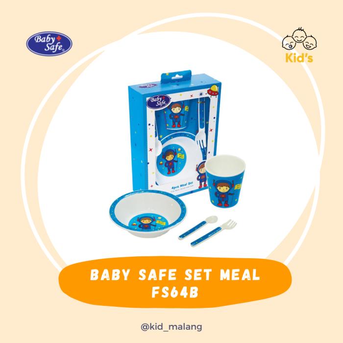 Gambar Baby Safe FS64 Feeding Set Meal 4pcs | Alat Makan Anak Set - BLUE dari Kid Malang undefined 2 Tokopedia