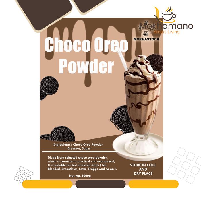 Gambar Mokhastock Bubuk Minuman Rasa Serbuk Boba Instant Frappe Powder 1kg - Choco Oreo dari Mokhamano Coffee undefined Tokopedia