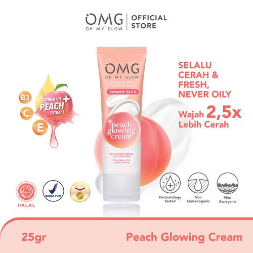 Gambar OMG Oh My Glow Peach Glowing Cream - Moisturizer Pelembab Wajah - 7,5gr dari ToserbaEaztrip undefined Tokopedia