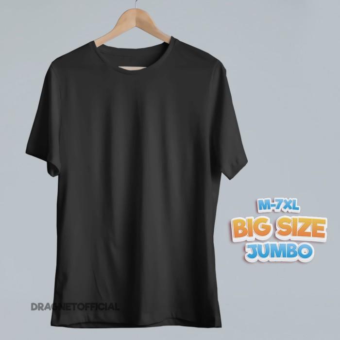 Gambar Kaos Big Size Jumbo Polos Pria Wanita Ukuran M L XL 2L 3L 4L 5XL 6L 7L - HITAM, 4XL dari dragnetofficial undefined Tokopedia