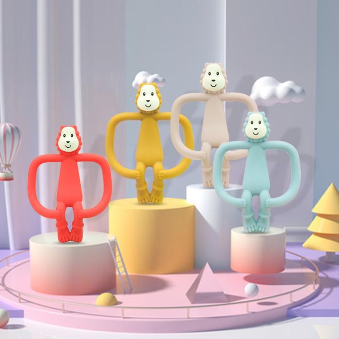 Gambar Monkey Animal Teether / Mainan Gigitan Bayi / Teething Toy ( OTH517 ) - Orange dari togsntots_NEW undefined Tokopedia
