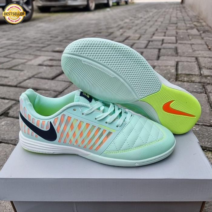 Sepatu Futsal Nike Lunar Gato Blue Yellow Red