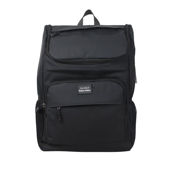 Gambar Tas ransel Sekolah Unisex Import Bakku Pakku 2079CK - Hitam dari kliktas id undefined Tokopedia