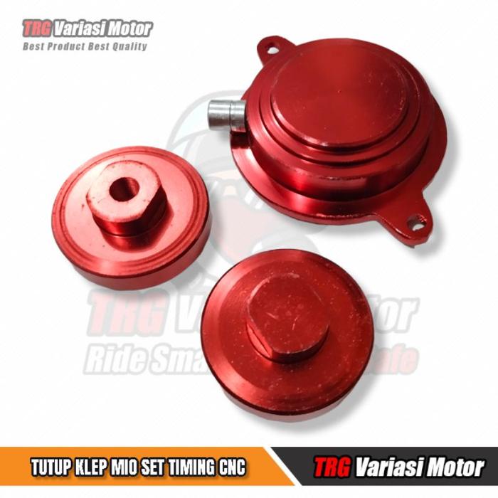 Gambar Tutup Klep Mio Racing Set Tutup Timing Mio CNC TRG High Quality - Merah dari TRG Variasi Motor undefined Tokopedia