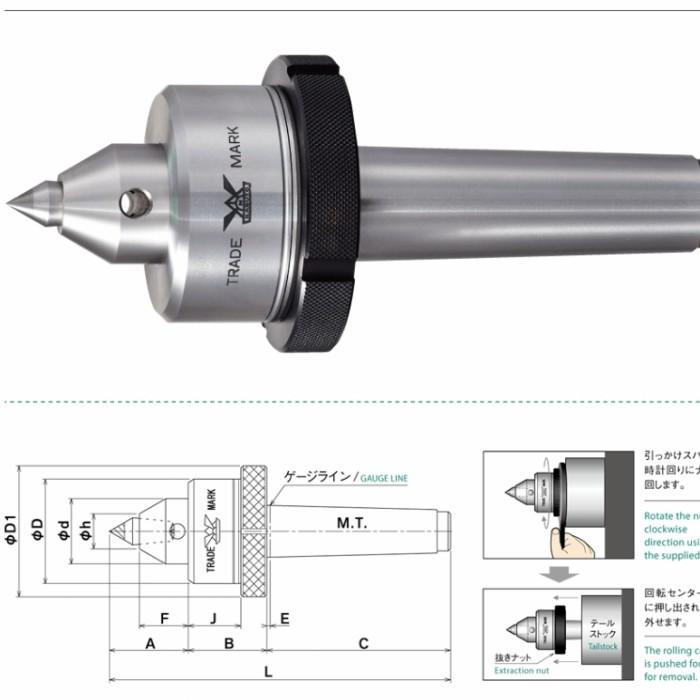 Gambar Live Center Bubut MT2, MT3, MT4 Kabuto Made in Japan - MT-4 dari Shetar Power undefined Tokopedia
