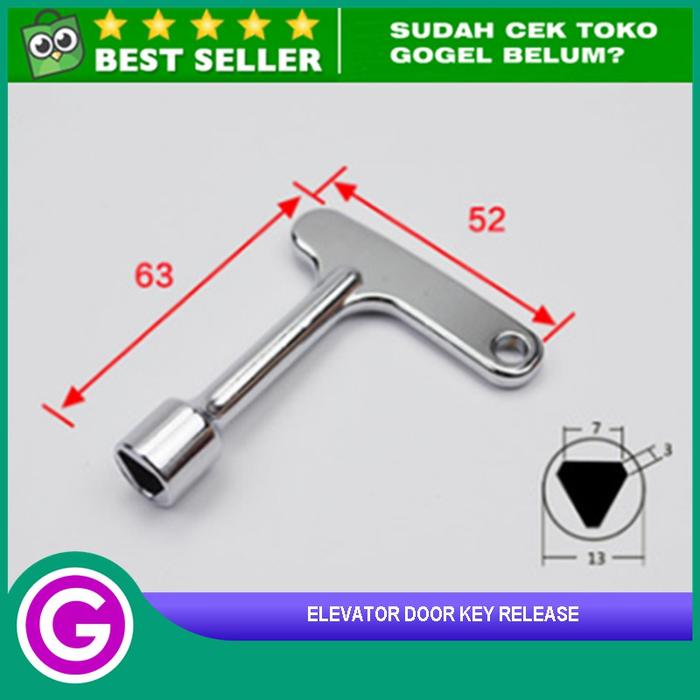 Jual Kunci pintu lift segitiga elevator door key kunci pintu lift door ...