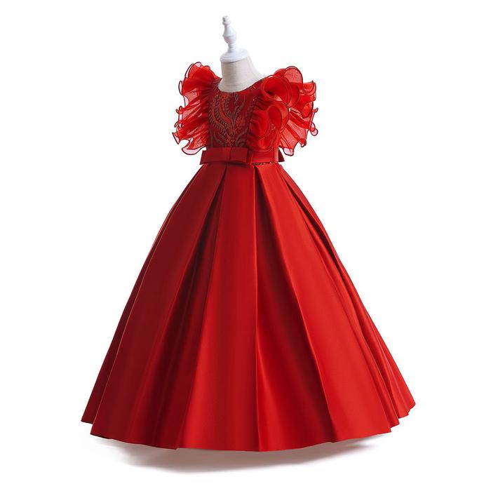 Jual BAJU PESTA ANAK Anak anak Dress Gadis Gaun Ulang Tahun Dress M 160Cm Orange Kota Magelang Lapak Fiani Tokopedia