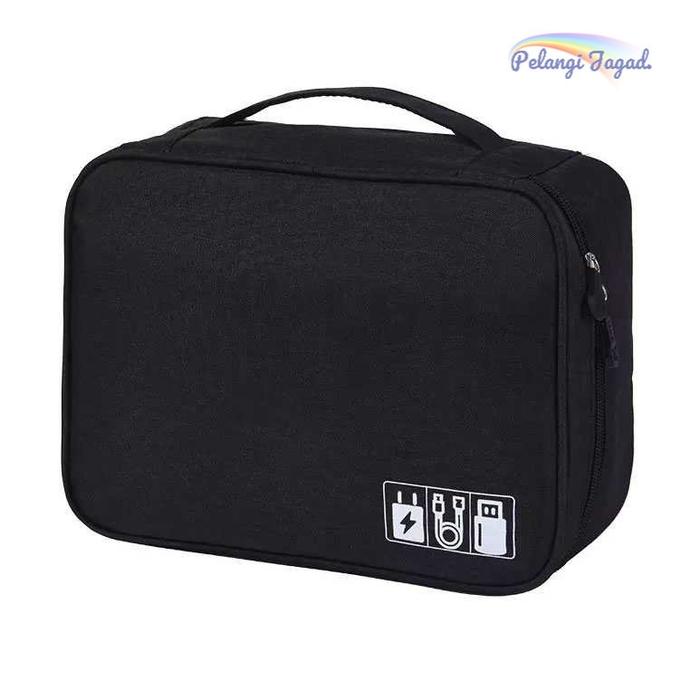 Gambar Tas Traveling Organizer Gadget Aksesoris Storage Bag Waterproof - Hitam dari Pelangi Jagad undefined Tokopedia