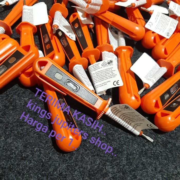 Gambar UNIOR ORIGINAL TES PEN TESPEN TESTER LISTRIK 140MM 140 MM PLN OBENG AC - IWT 15CM 250V dari Gallery Sanitary_NEW undefined Tokopedia