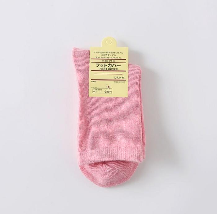 Gambar KK122 Kaos Kaki Wanita Colorfull Cotton Panjang Japanese Women Socks - dark pink dari Dneo Store undefined Tokopedia