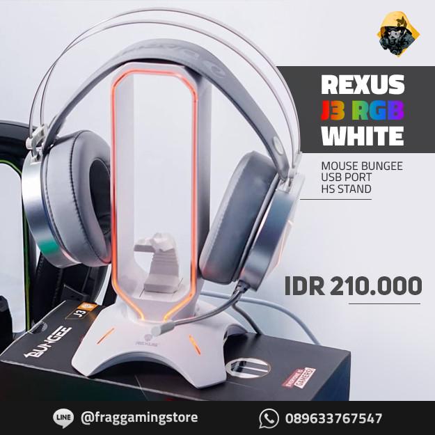 Rexus J3 Stand White Rgb 3in1 Mouse Bungee Usb Hub Hs Stand
