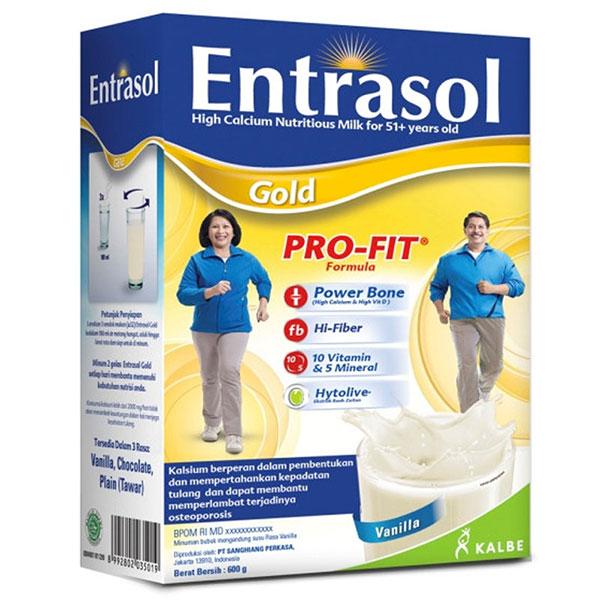 Promo Harga Entrasol Gold Susu Bubuk Vanilla 600 gr - Tokopedia