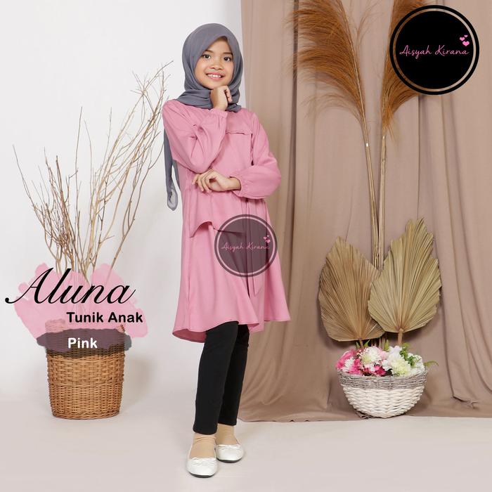 Gambar Aluna Tunik Anak 5 tahun Baju Muslim Perempuan Atasan Rok Panjang dari Hijab Anak Aisyahkirana undefined 5 Tokopedia