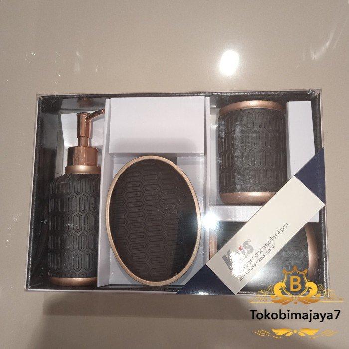 Gambar Kris/Stora Set 4 Pcs Aksesoris Kamar Mandi / Tempat Sabun - Hitam dari Tokobimajaya7 undefined Tokopedia