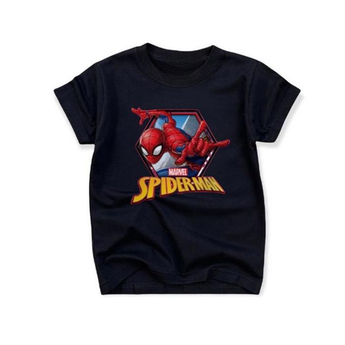 Gambar baju kaos anak cowok spider man laba laba baju oblong anak/remaja/dwsa - Hitam, S dari ramakids jkt undefined Tokopedia