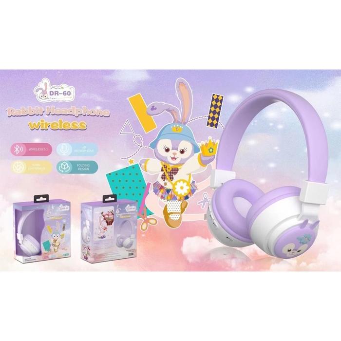 Gambar HEADPHONE BANDO / WIRELESS TYPE DR 60 RABBIT /DR 61 BEAR / DR 62 CAT - DR 60 RABBIT dari Lolipopstore8888 undefined Tokopedia