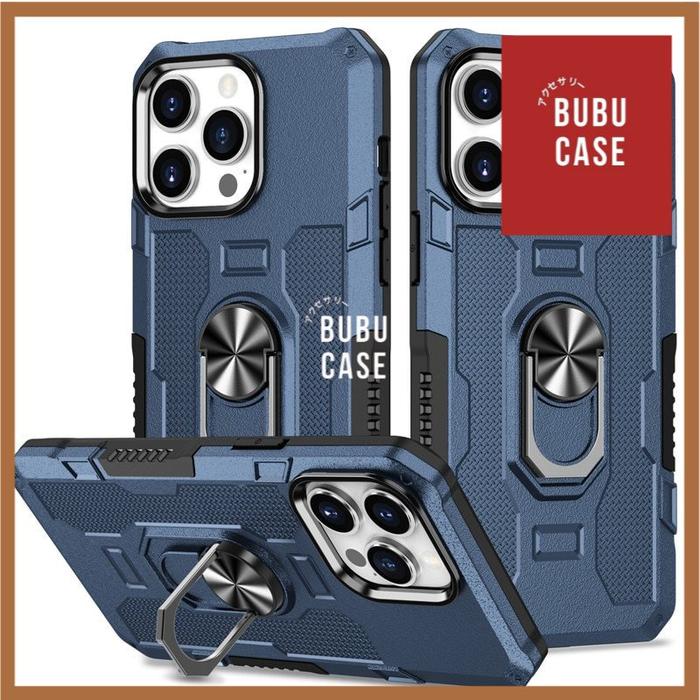Gambar Casing Iphone 11 12 13 Pro Max 14 Plus Ring Armour Case - Blue, ip12Pro Max dari Kova Choice undefined Tokopedia
