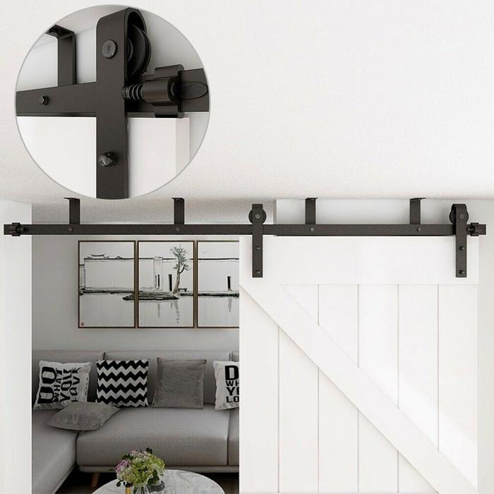 Gambar Impor CCJH6 8FTCeiling Bracket Mount Sliding Barn Door Hardware Track dari First Collect undefined Tokopedia