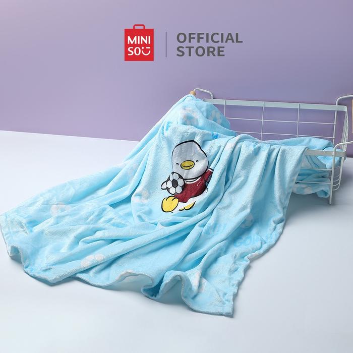 Gambar MINISO Selimut Berkerudung Selimut Karakter Selimut Tidur Kantor - Blue dari Bakul serba undefined Tokopedia