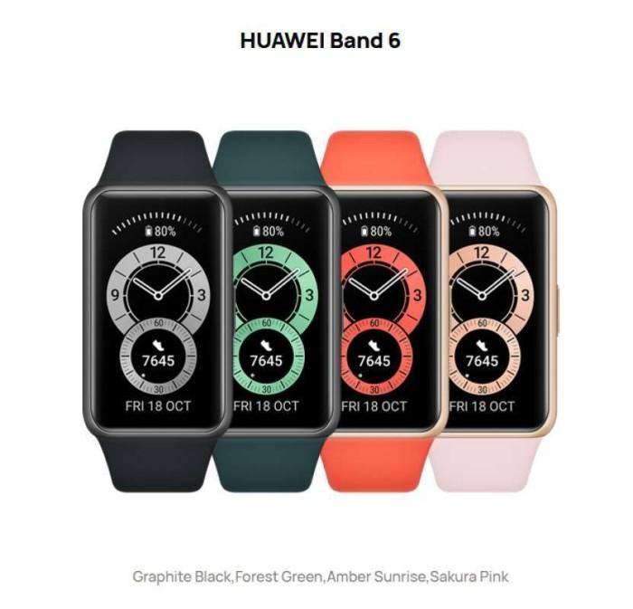 Gambar Huawei Band 6 Smartband Amoled SpO2 Monitoring 96 Sports Mode - Hitam - Hitam dari Gadget Original Official undefined Tokopedia