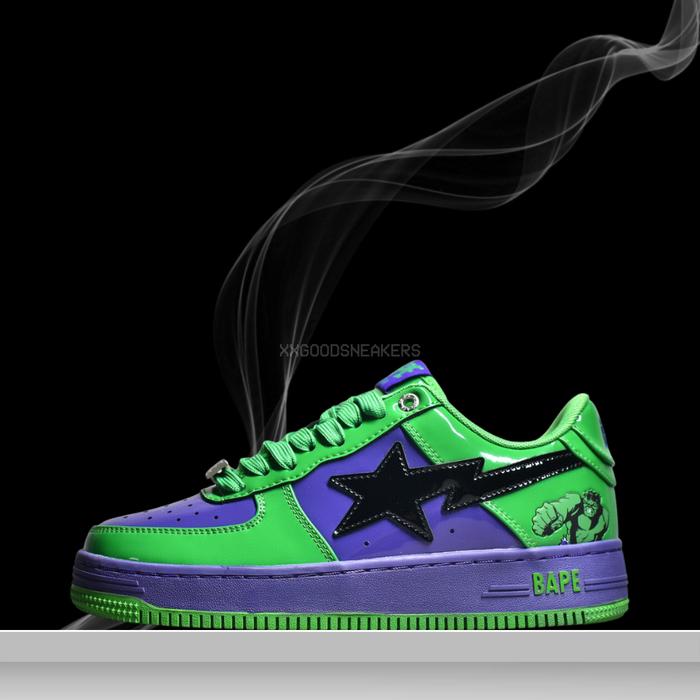 Marvel Nike X Bape Shoes Green Nike Bape 27 A Bathing Ape Bape Sta