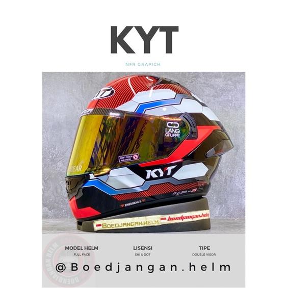 Jual KYT HELM NFR HEXAGON ORANGE -OREN FULL FACE DD RING