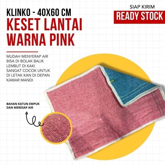 Gambar Keset Kamar Mandi Lap Kaki - Klinko (2 sisi) - PINK dari Abadi Berlimpah undefined Tokopedia