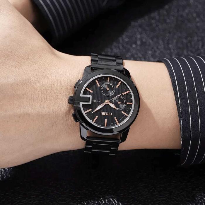 Gambar Jam Tangan Pria Analog Chrono Waterproof Scratch Resistant SKMEI 1962 - Hitam dari SKMEI OFFICIAL SRG undefined Tokopedia