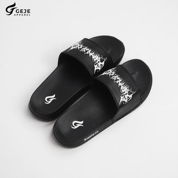 Footwear All Company Slippers Hitz Men's White Leather Toe-Ring