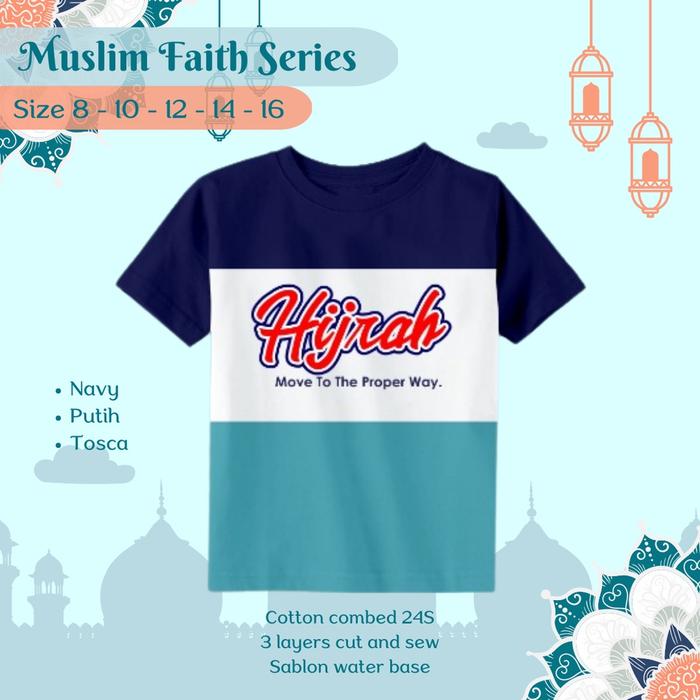 Gambar Baju Kaos Anak Muslim Islami MMFS Motivasi Size 8-16 - hijrah, 8 dari Tokonya Ammar undefined Tokopedia