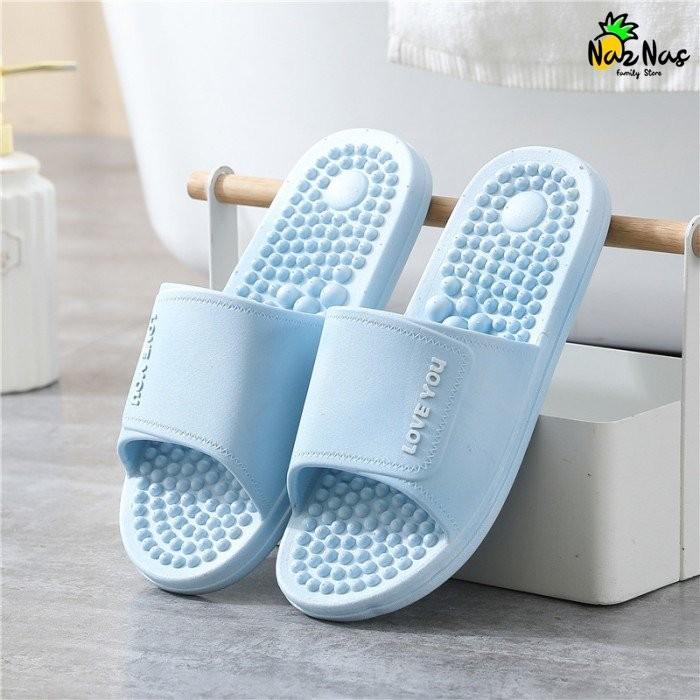 Gambar Sandal Refleksi Terapi Pijat Sandal Kesehatan Pria Wanita Bahan Karet - Biru, 36-37 dari NazNas Family Store undefined Tokopedia