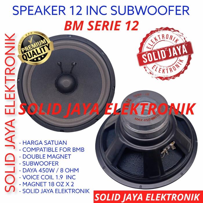 Jual SPEAKER BM 12 INC SUBWOOFER SUB WOOFER FOR BMB DOUBLE MAGNET