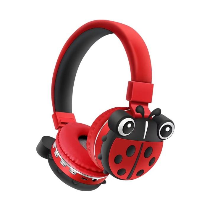 Gambar HEADPHONE BANDO BLUETOOTH KARAKTER HELLOKITTY / LILO STIC TYPE AH-806 - AH-806F kumbang dari Lolipopstore8888 undefined Tokopedia