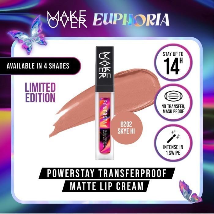 Gambar MAKE OVER Powerstay Transferproof Lip Cream - Euphoria B202 Skye H - B202 Skye-H dari Krissan Beauty Store undefined Tokopedia