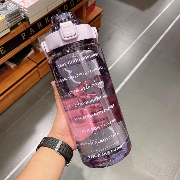 Gambar BZ814 2L Sports Water Bottle With Straw Transparent High ValueCold Wat dari kelontong_54 undefined Tokopedia