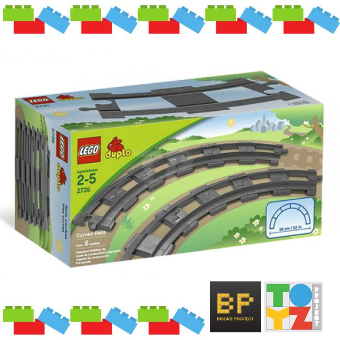 Gambar Lego 2735 Duplo - Curved Track (Curved Rails) - Biru dari Toyz Project undefined Tokopedia