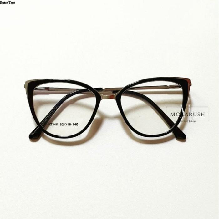 Jual Paket Kacamata Frame Cat eye 5234 Lensa Photocromic Anti