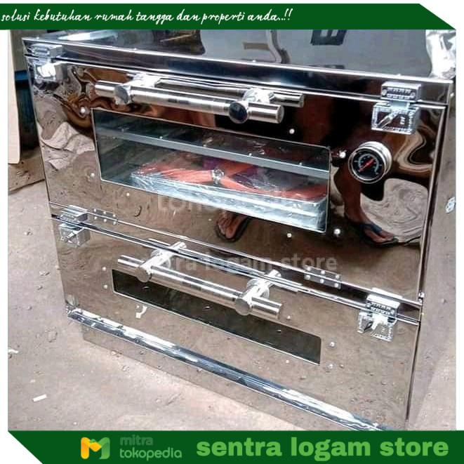 Gambar Oven Gas Manual Bahan Stainless Ukuran 75×55×70 cm - Packing Biasa dari sentra logam store undefined Tokopedia