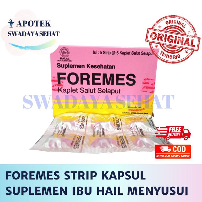 Gambar FOREMES Strip Kapsul - Suplemen Ibu Hamil Menyusui - 4TABLET dari BioLife.id undefined Tokopedia