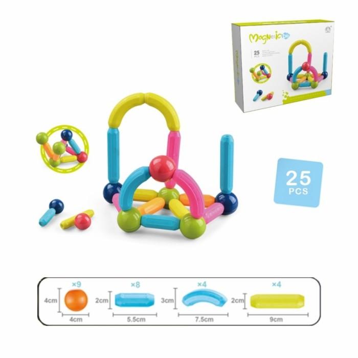 Gambar Mainan Magnetic Sticks Toys & Balls / Sensory Stick Edukasi Anak DIY - 25 Magnet dari The Uncle Jack Shop undefined Tokopedia