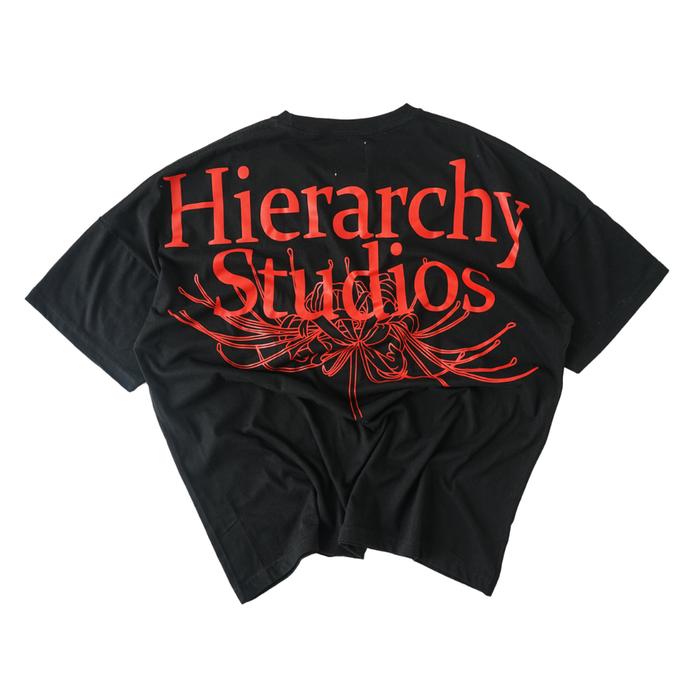 Gambar Hierarchy Studios - Flowers Wide Spider Lily Oversized T-shirt Black - L dari Hierarchystudios undefined Tokopedia